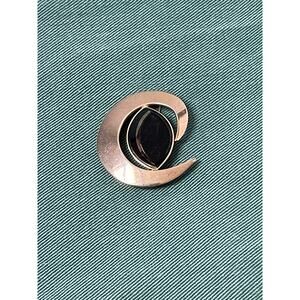 1960s Sarah Cov Silver w/ Black Stone Mod Brooch